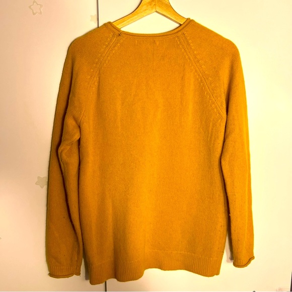 Tabitha Webb Size S 80%LambWool 20%Nylon Yellow Sweater Warm Cozy Any Occasion - Picture 7 of 10